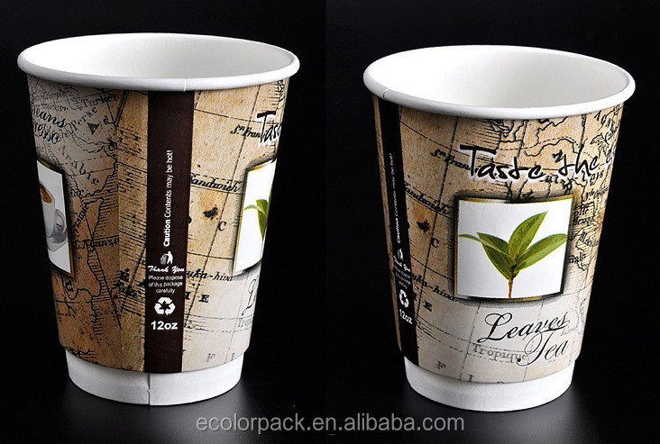 Custom Printed Double Wall wholesale Paper Coffee Cups