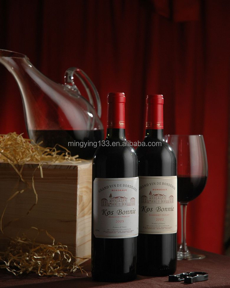 750ml high quality red wine glass wine bottles china factory