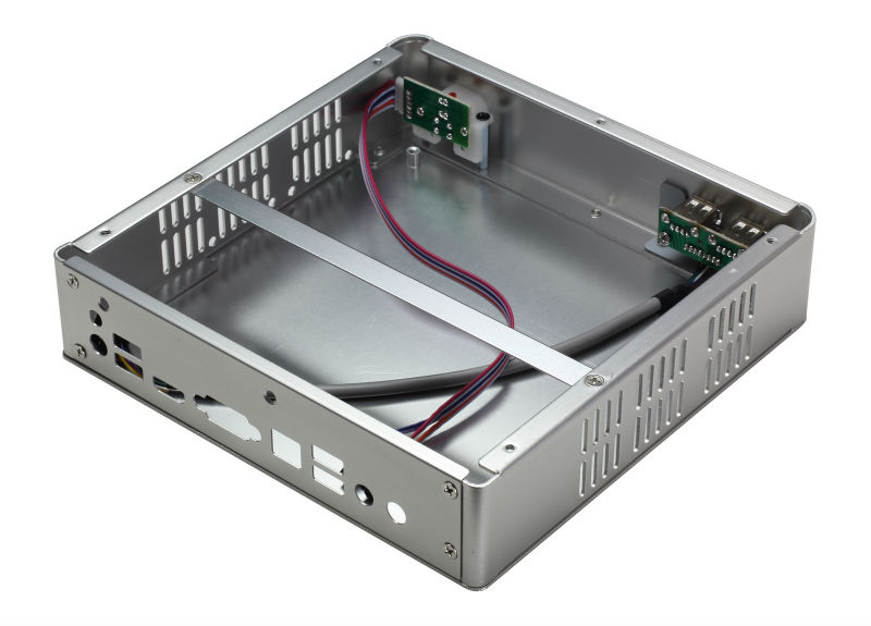 ミニitxコンピュータのケースのアルミrealane-u3ハードドライブサポート2.512v5aアダプタ問屋・仕入れ・卸・卸売り