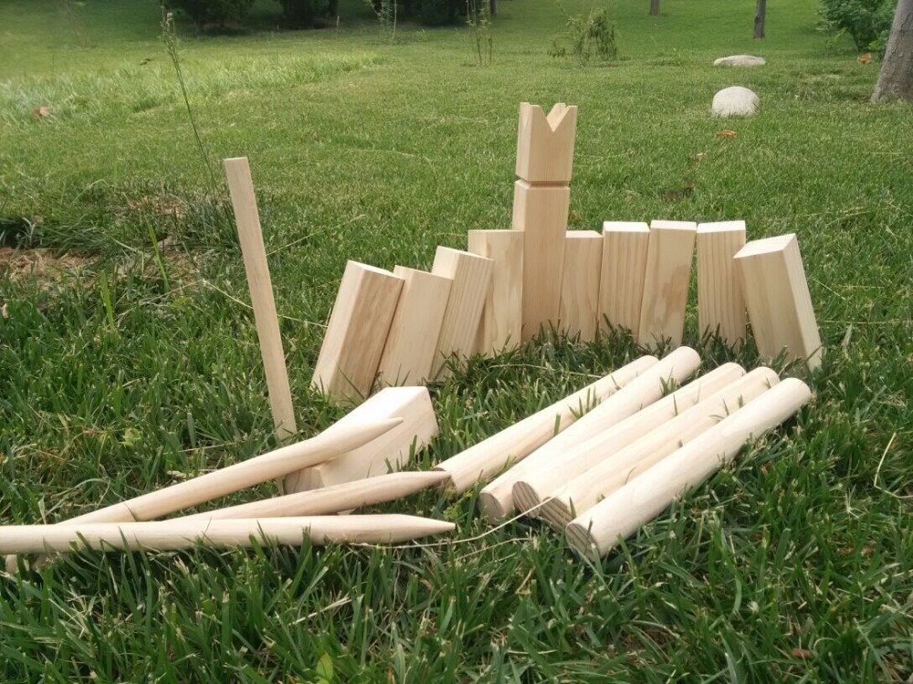 Wooden Kubb Game Set Outdoor Game Set For Family Game Buy Wooden Kubb