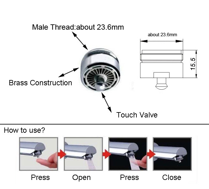 touch control valve