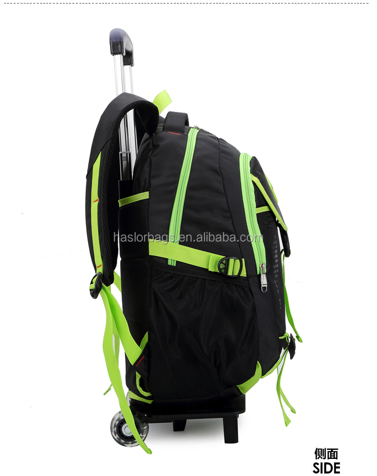 New products wheeled school backpack, top quality trolley school bags