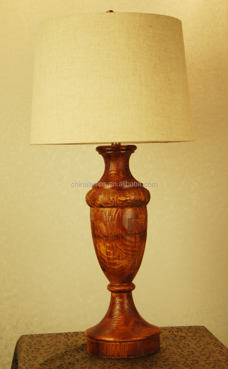 Kerst decoratie houten tafel lamp met lampenkap voor herberg/hotel ...