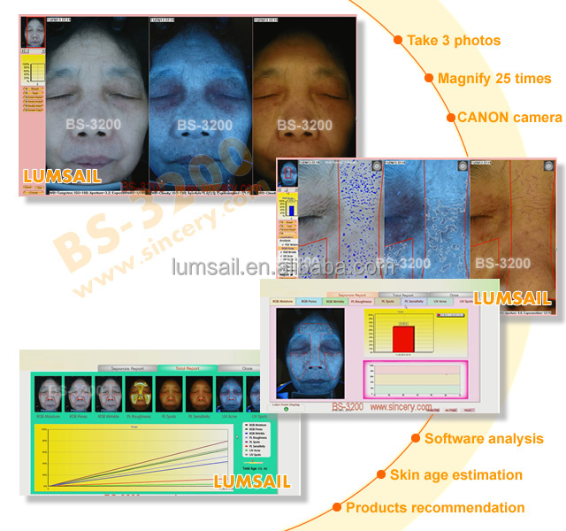 皮膚の分析3dとledランプ拡大鏡のマシン3d顔のマシン問屋・仕入れ・卸・卸売り