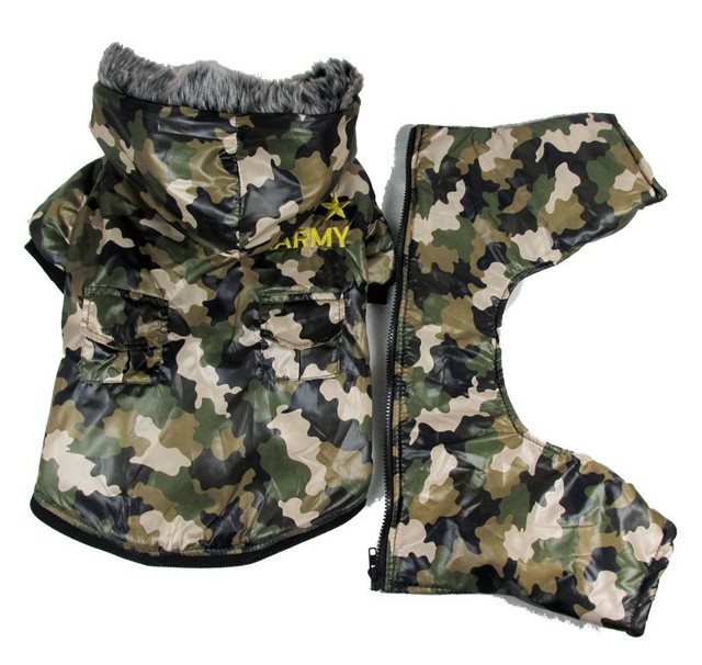 Camouflage waterproof windbreaker Style Pet dogs Coat Free Shiping By CPAM Dogs Clothing 4
