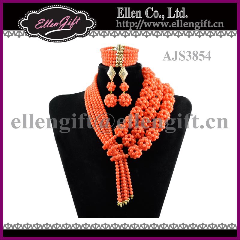 ... Beads Jewelry Set > 2015 African Fashion Coral Jewelry Set AJS3854