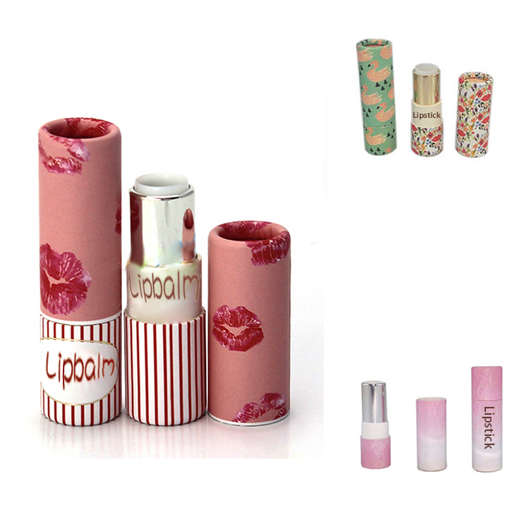 Wholesale Custom Cardboard Lipstick Tubes Packaging Paper Lip Balm Tube