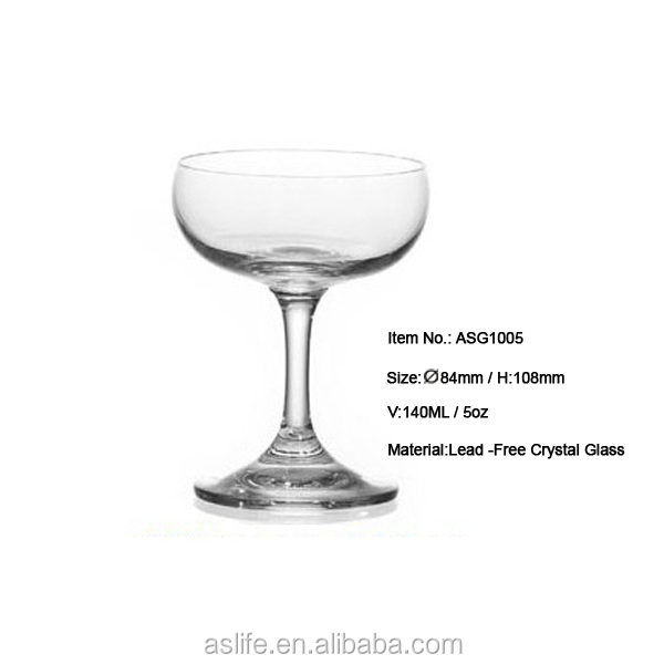 ASG1008-220ml 8oz Attend HK Autumn Fair!No Lead Crystal Champagne Glass Coupes Wholesale Prices!Wholesale Champagne Glasses Size
