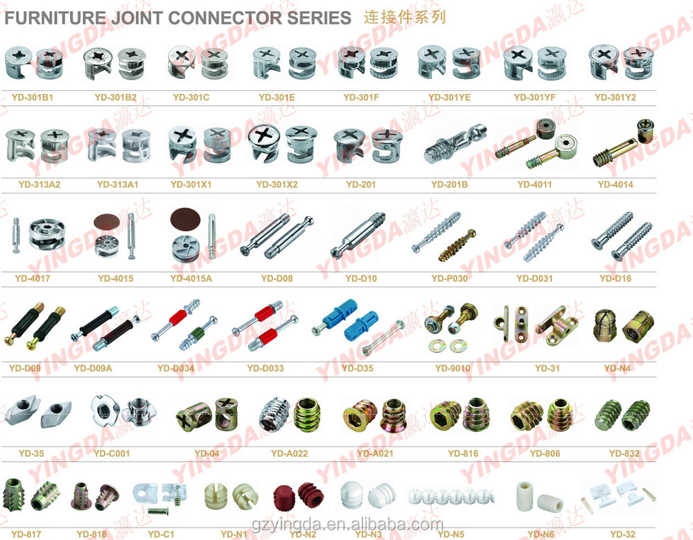 家具のナットとボルト4爪家具用から広州ハードジョイントコネクタ仕入れ・メーカー・工場