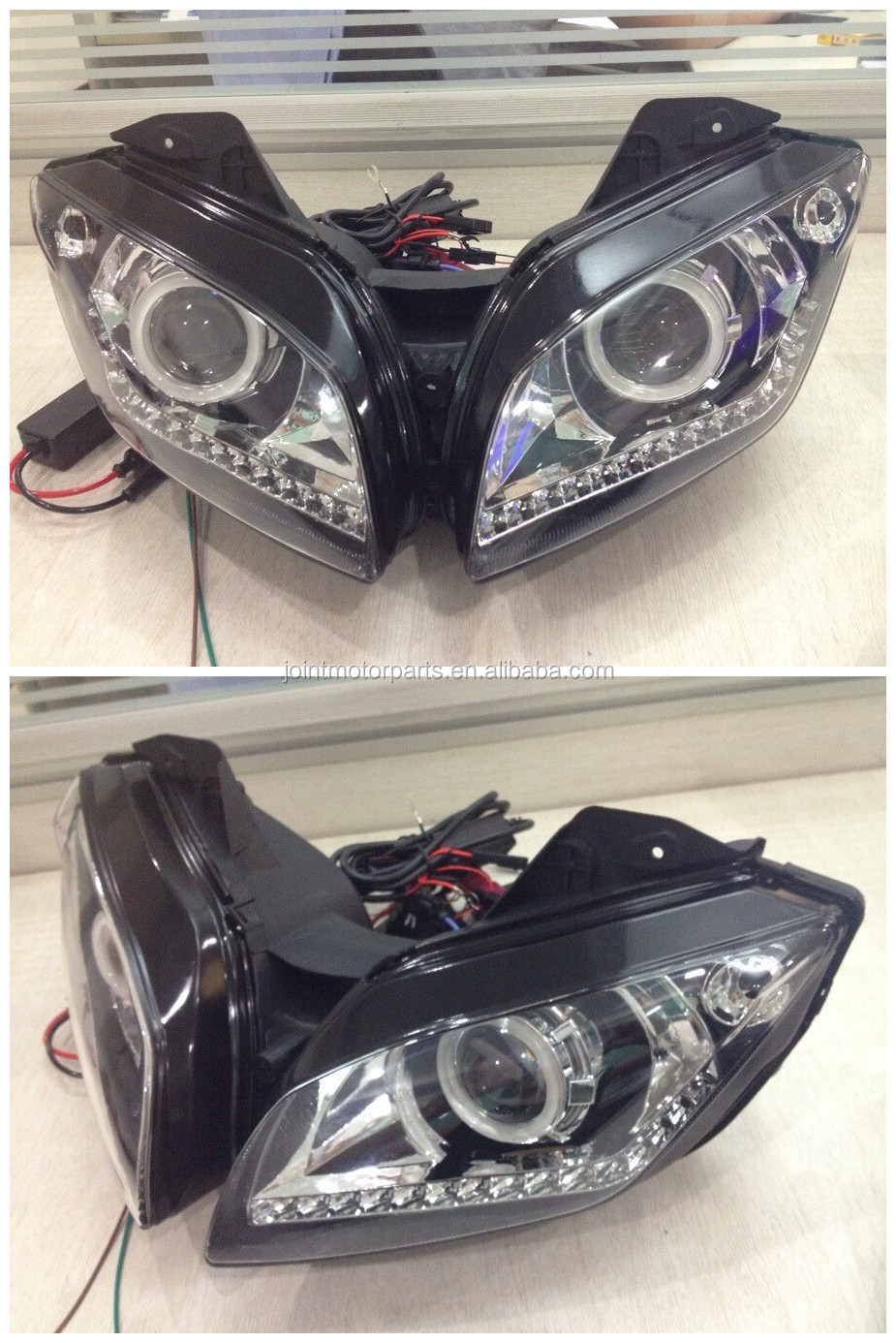 Source HID Headlights Motorcycle Projectors Headlight with Angel