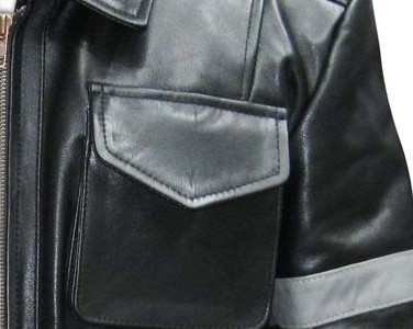 バイオハザード6レオンケネディジッパー締結スナップ- タブの袖口の革のジャケット問屋・仕入れ・卸・卸売り