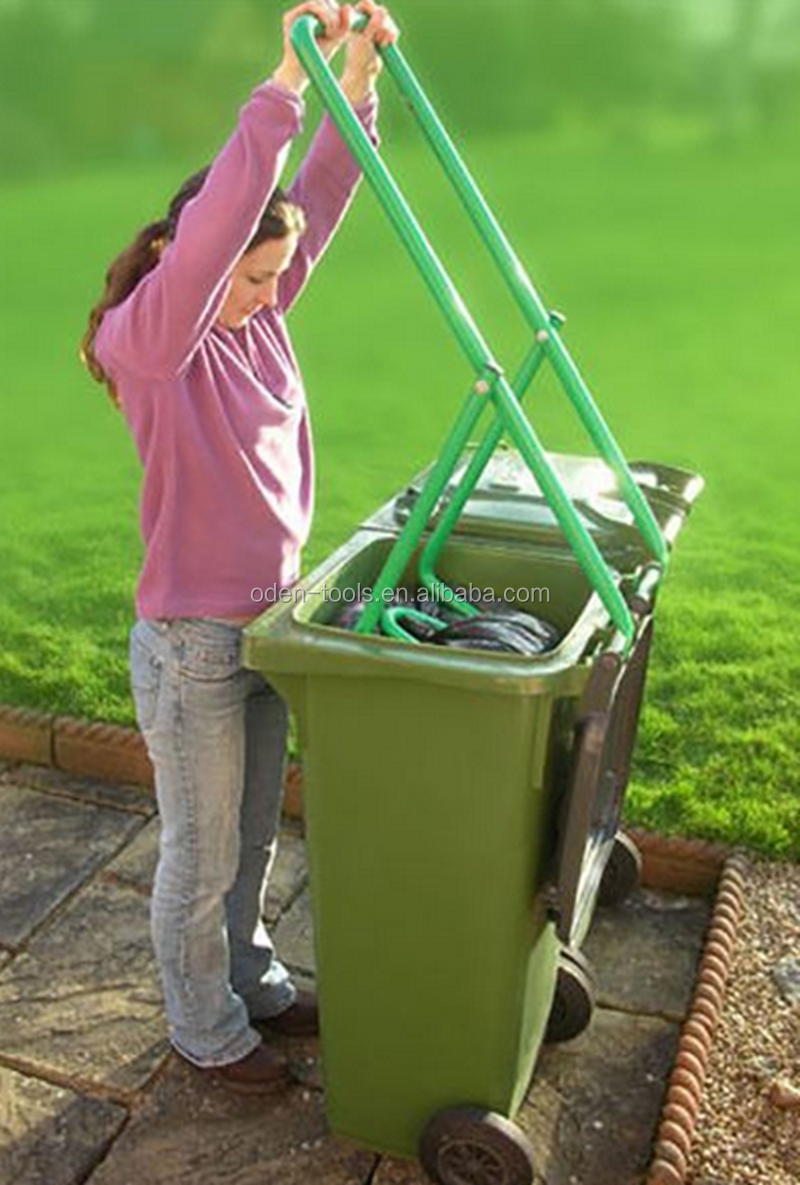 Metal Wheelie Bin Rubbish Garbage Compactor Garden Rubbish Bin Press