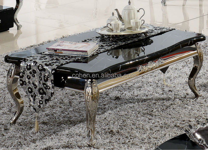2014新しいユニークなデザインステンレススチール大理石茶テーブルb1070仕入れ・メーカー・工場