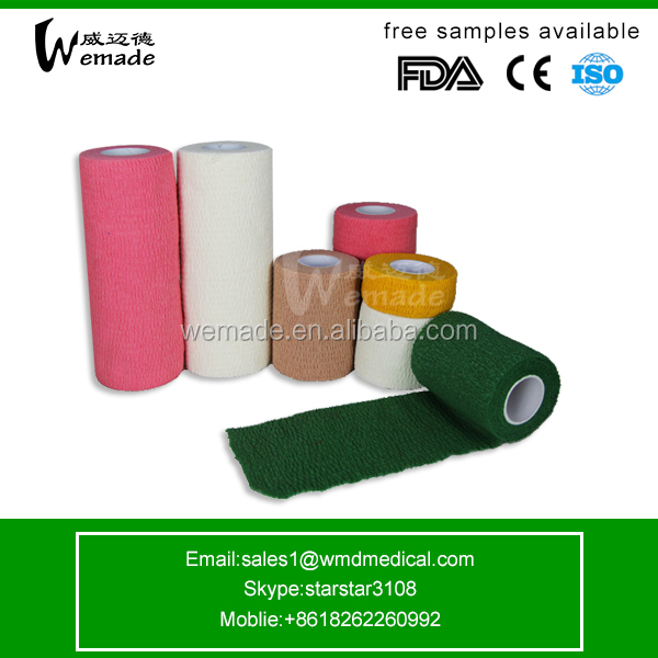 自己- 接着剤粘着性包帯弾性包帯医療創傷被覆材印刷vetwrap凝集包帯仕入れ・メーカー・工場