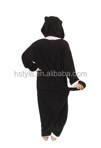 大人動物の黒猫のパジャマ衣装卸売hfc022フルボディ仕入れ・メーカー・工場