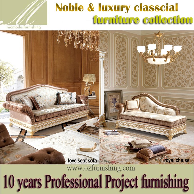 Yb62 elegante blanco y oro sala sofa set, oro de lujo pintado ...