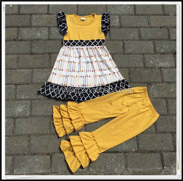 人気アメリカ赤ちゃん向き衣装羽生地フラッタードレスマッチング黒アイシングショーツ服セット羽夏衣装仕入れ・メーカー・工場