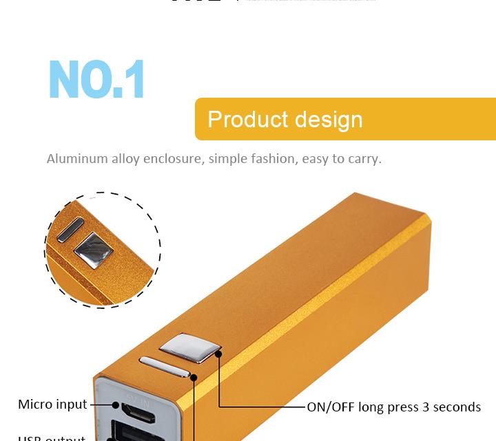 2600mAh Universal Portable Charger USB External Battery Power Pack
