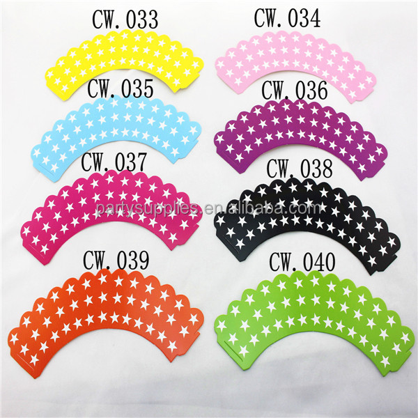 Wholesale Star Cupcake Wrappers for Cake Decoration