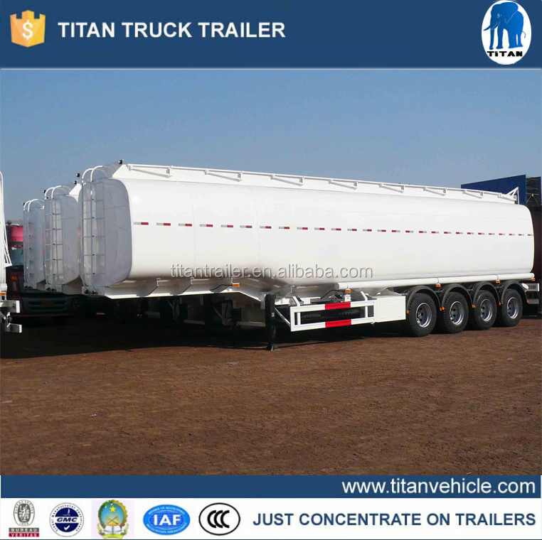 Carbon steel 4 axle 66000 liters fuel oil tank trailer for sale