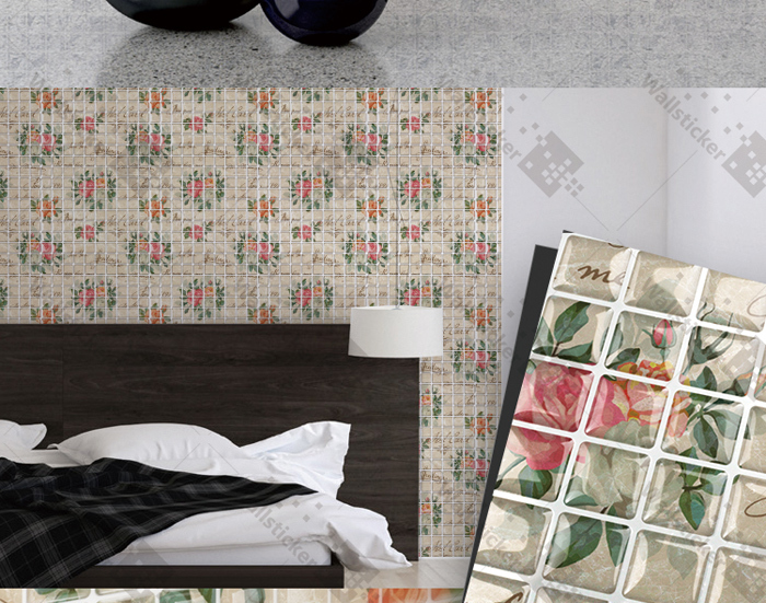 Auto tela adhesiva 3d gel mosaico azulejo de la pared/sala de ...