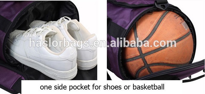 Quality Polyester Sport Bag with Ball Holder