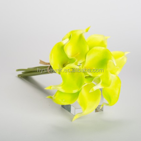 高品質リアルタッチの花白い小型オランダカイウリリー、 プラスチックカイウユリの花結婚式の花束のための問屋・仕入れ・卸・卸売り