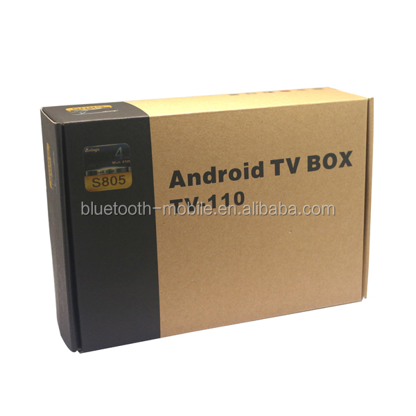 Amlogicアンドロイド2014年4.4.2s805クアッドコアスマートtvボックス8gb+リモコン問屋・仕入れ・卸・卸売り