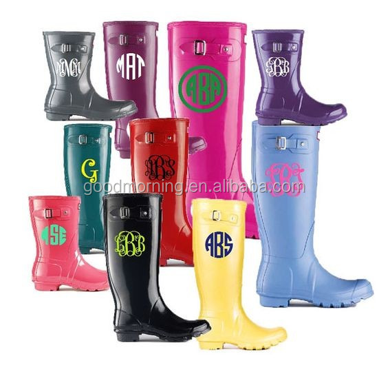 Rain Boot Monogram Decals - Set of 2 - 3 inch Decals - Initial Stickers - Perfect for Cars, Rainboots, Laptops on Etsy, $7.95.jpg