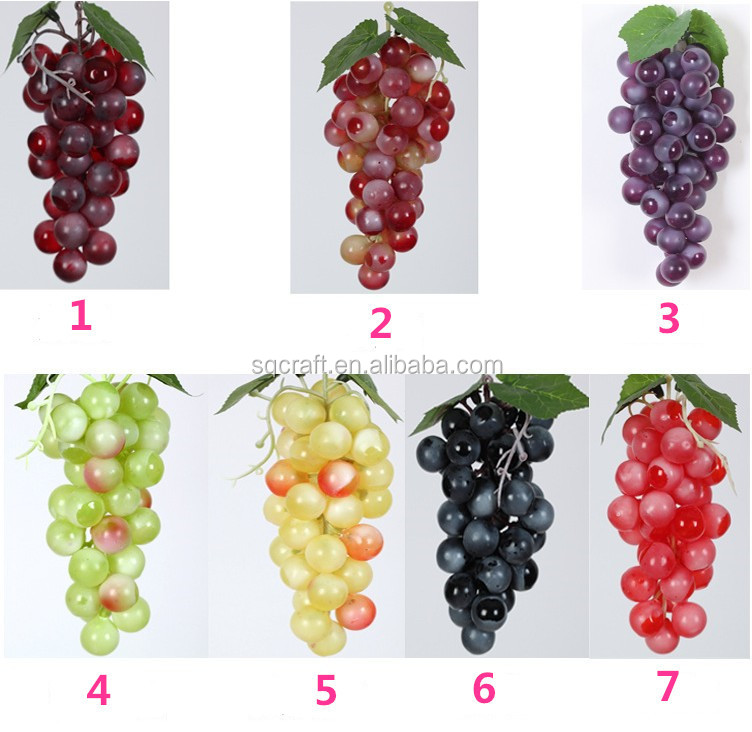 2015 Lifelike Artificial Fake Faux Grape Clusters Bunch Decorative
