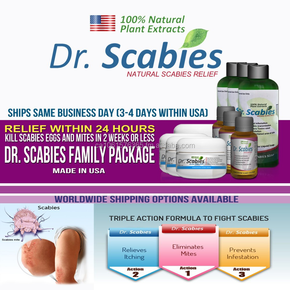 Dr. Scabies Sulfur Soap,Solution And Cream Package Kills Eggs & Mites