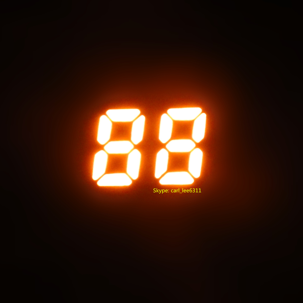 made of Epistar chip 0.25 inch ultra orange 2 digits led numeric display