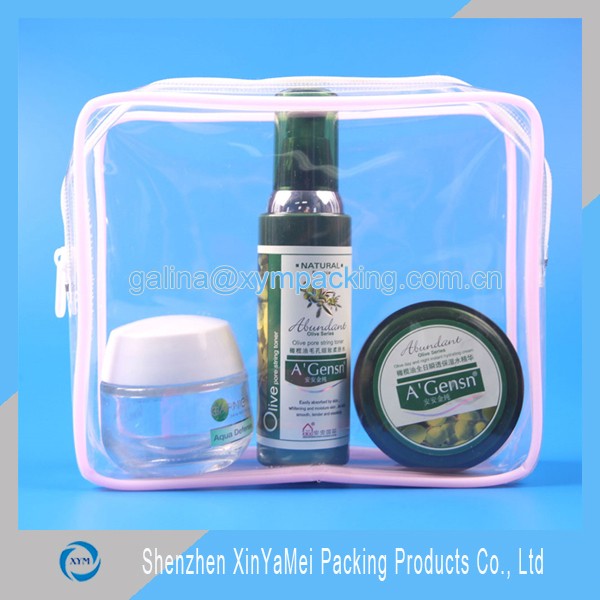 clear pvc plastic bag for cosmetic