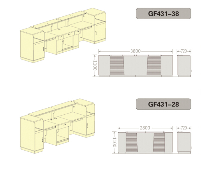 Reception Desk Dimensions Reception Desk Display Case 2 Person