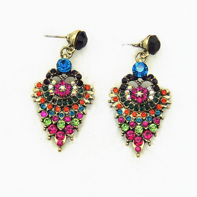 Beautiful Indian Style Earrings Pendant Beaded Jhe186078 3 Jpg