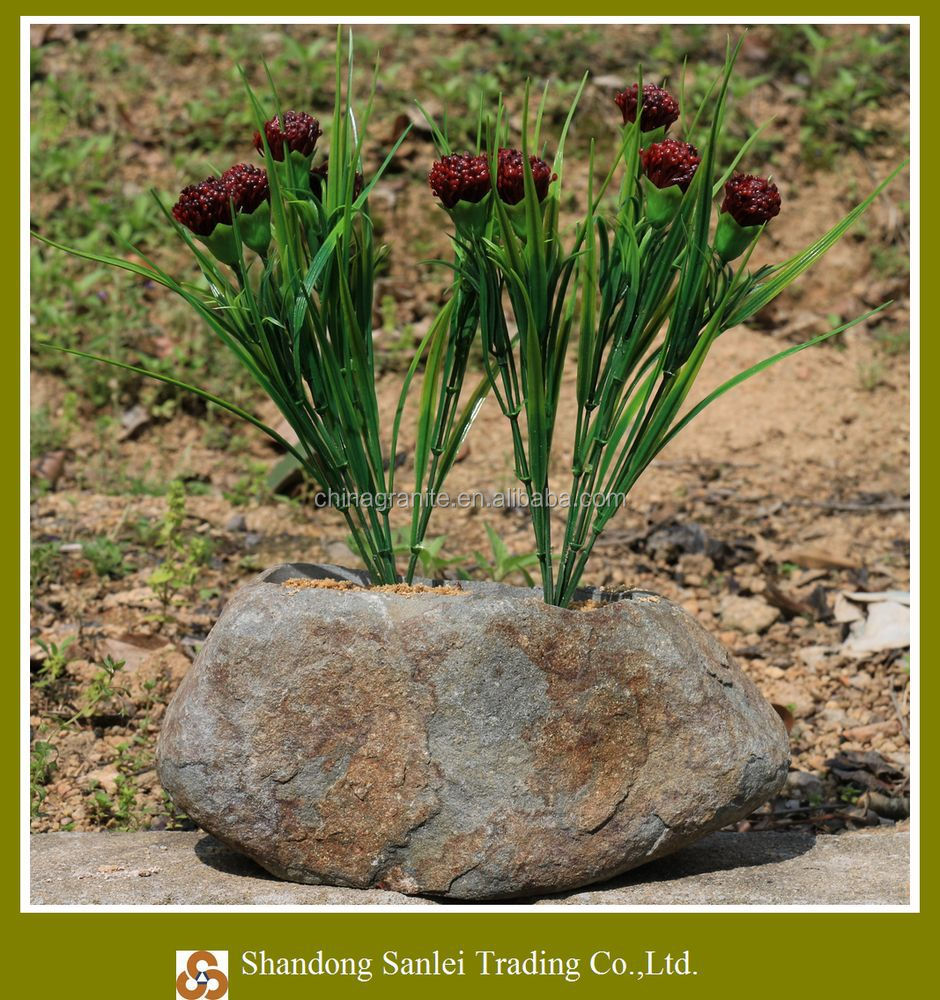 Beautiful Natural Stone Boulder Garden Flower Pot Buy Beautiful