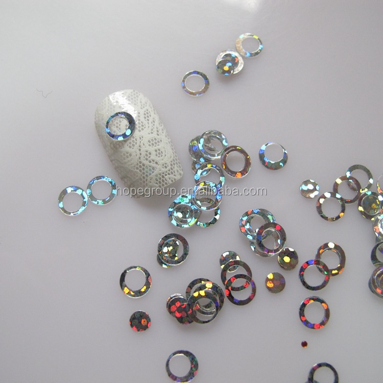 ネイルアートグリッターネイルアクセサリーアクセサリーレーザーゴールデンサークル/ネイルデコレーション問屋・仕入れ・卸・卸売り