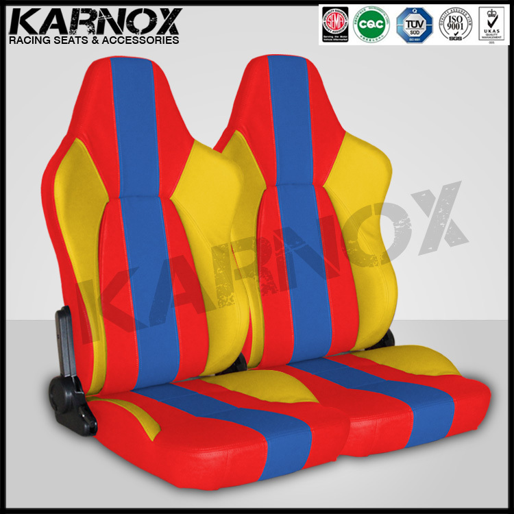 赤青と赤karnoxマイクロファイバースポーツカーのシート問屋・仕入れ・卸・卸売り