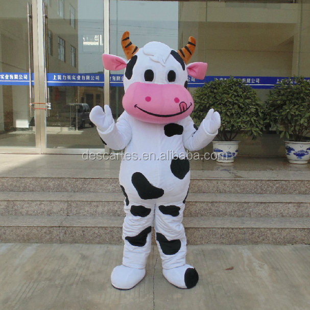 Free Shipping! Festival Fancy Dress Adult Cow Mascot Costume