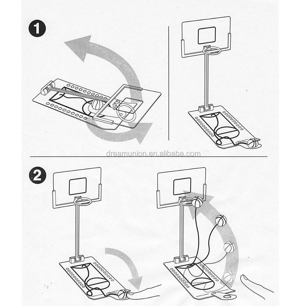 Aidle Mini Pliage Table Plate Springed Basketball Jeu Bureau Jouet  Intérieur en Plein Air Fun Sport Nouveauté Jouet ou Idée Cadeau Gag (Mode 1)