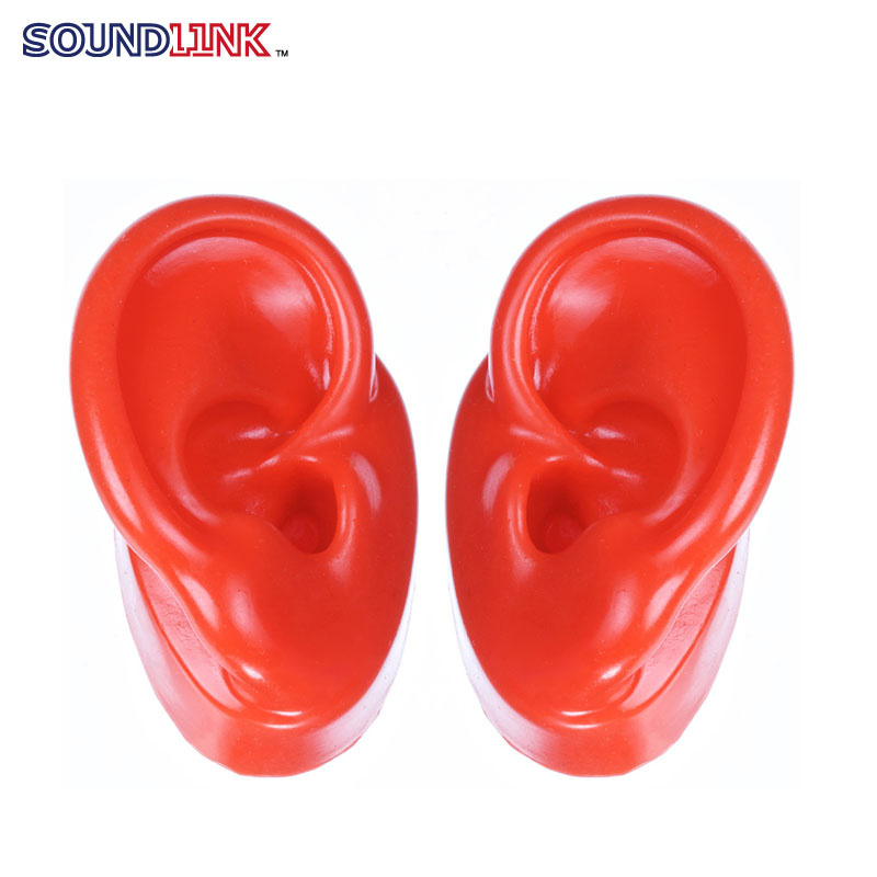Red silicone ear model