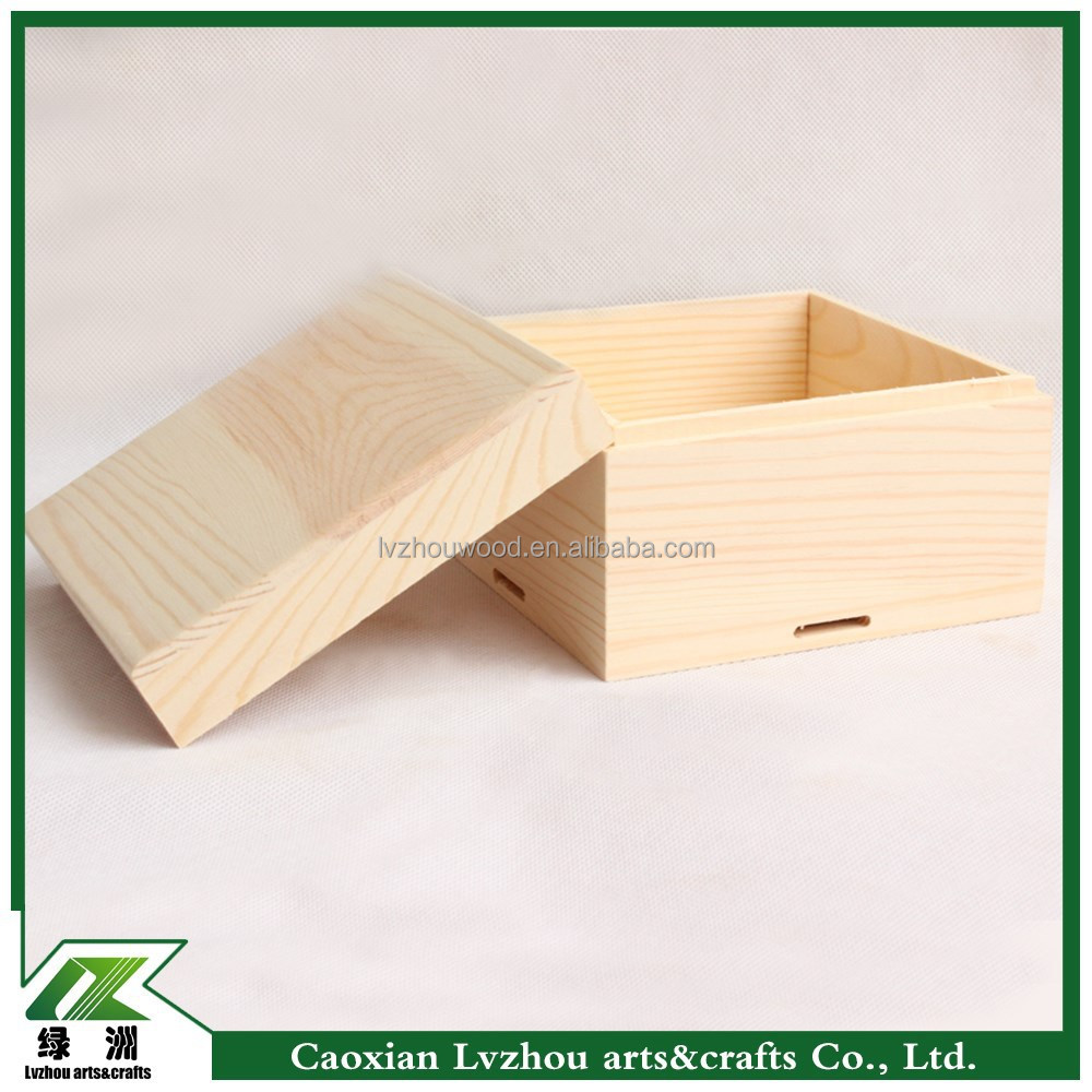 factory wholesale unfinished square design natural smooth wood box ... factory wholesale unfinished square design natural smooth wood box ...