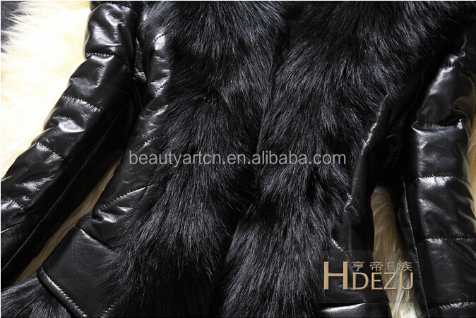 新模造ミンクの毛皮のコートスリムロングスリーブイミテーションシープレザージャケット女性jh-co-175フェイクファーアウターウェア問屋・仕入れ・卸・卸売り