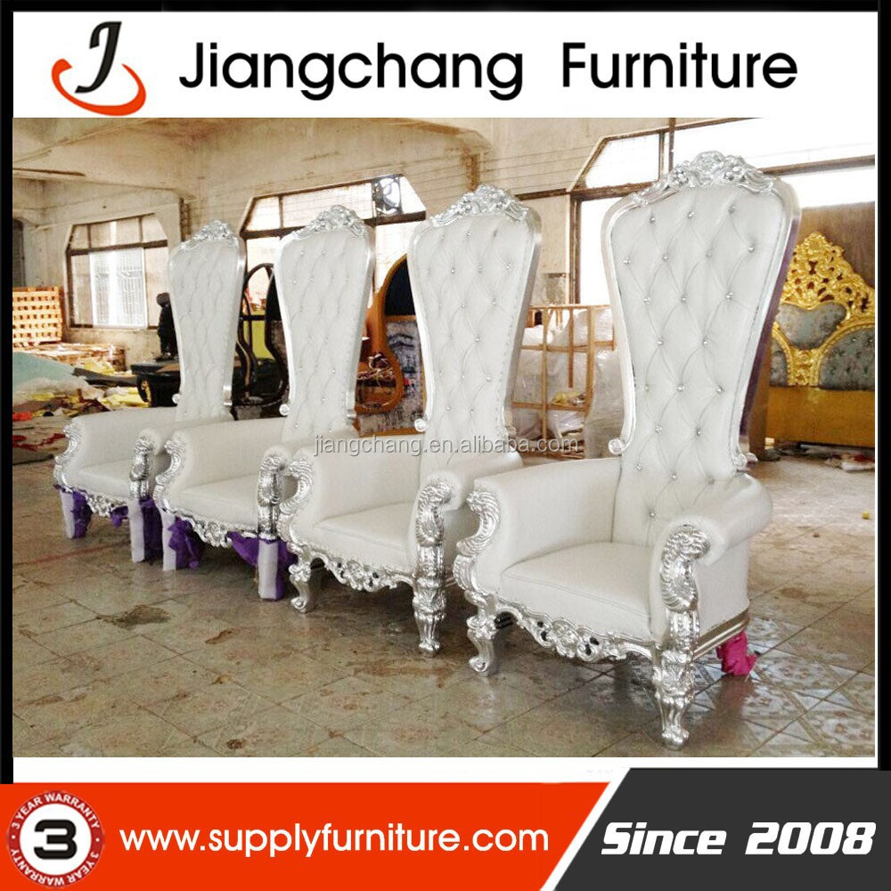 Silver Luxury Royal Throne Chairs For Sale JCJ92