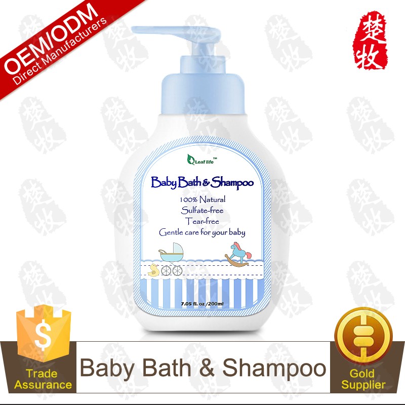 Oem Organic Plants Extracts Baby Wash & Shampoo 200ml Tearfree Sulfate