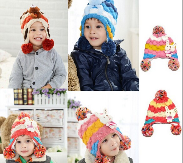 新しいデザインの弓2014年子供キャップ冬の子供帽子問屋・仕入れ・卸・卸売り