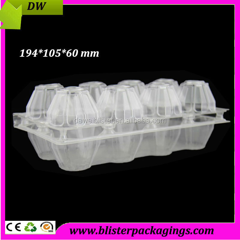 12 pieces of egg container 194*105*60mm pet egg blister packaging tray