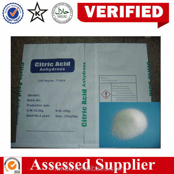 We products are 2% cheaper than the industry food grade anhydrous citric acid price