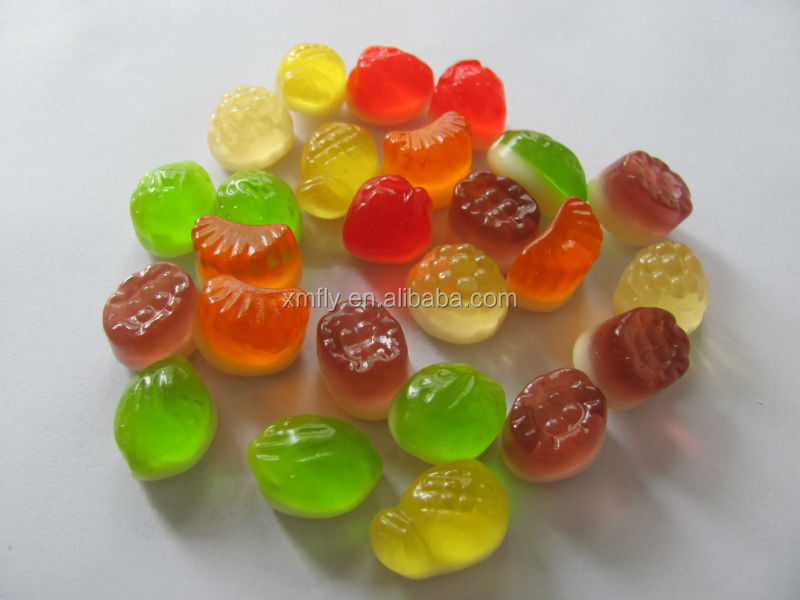 fruit shape custom gummy candy (50% fruit juice)