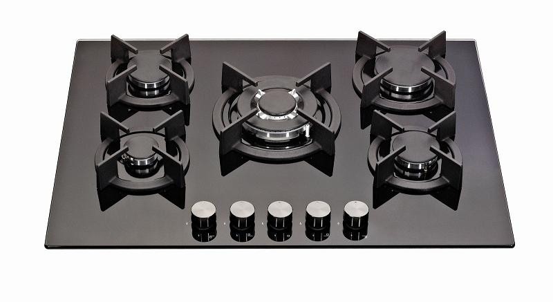 5 Burner Built In Gas On Glass Hob 70cm With Wok Burner Buy